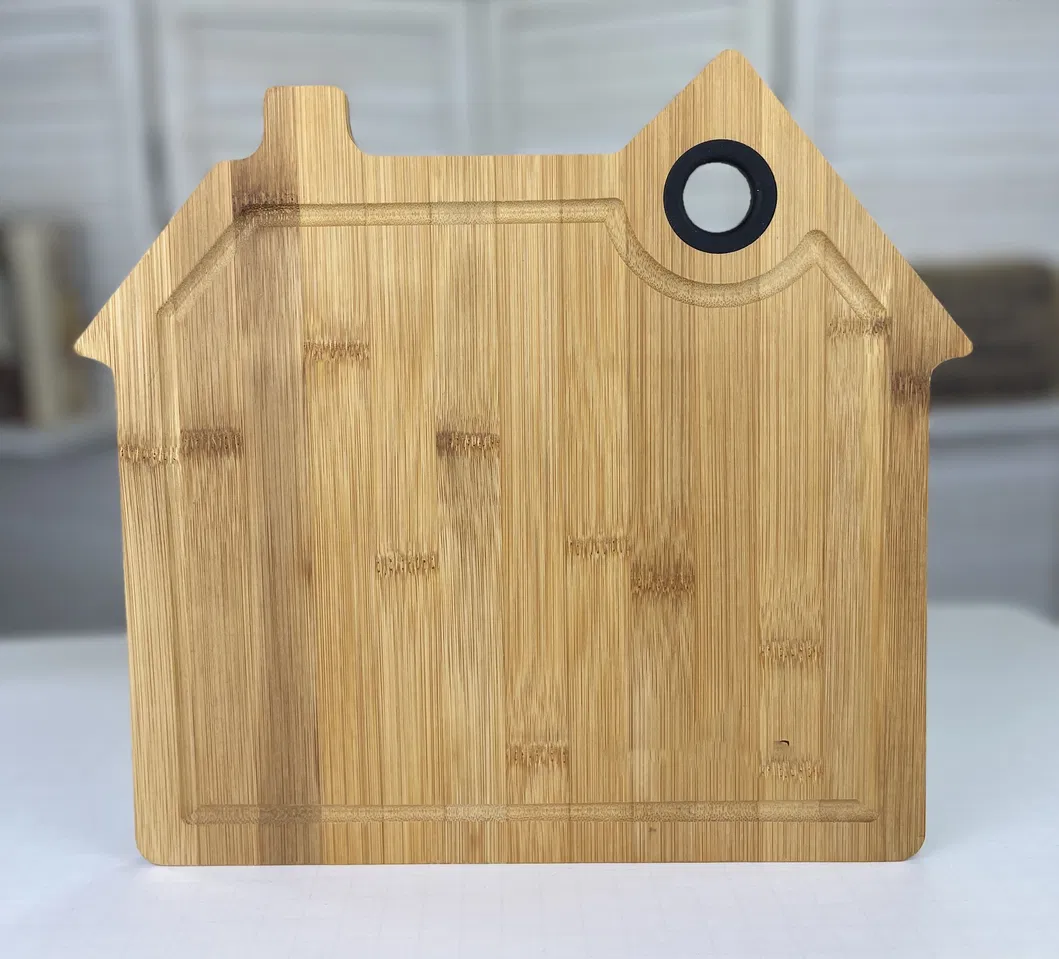 Unique House-Shaped Bamboo Cutting Board Perfect for Gifting