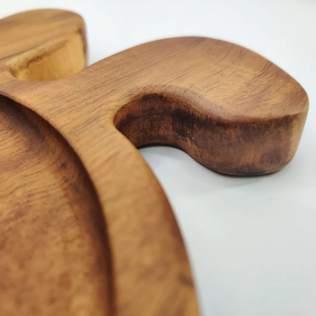 Animal Shaped Acacia Wood Serving Tray /Plate Set of 2