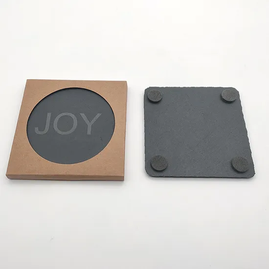 Fujian Factory Manufacture Functional Personalized Slate Coasters Set for Gifts