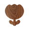 Manufacture Flower Shaped Ebony Wooden Cutting Board Serving Board with Handle