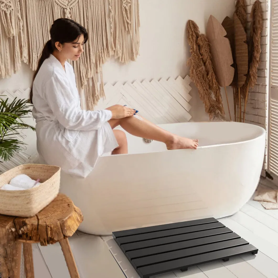 Non-Slip Bamboo Shower Mat Bath Mat for SPA Relaxation