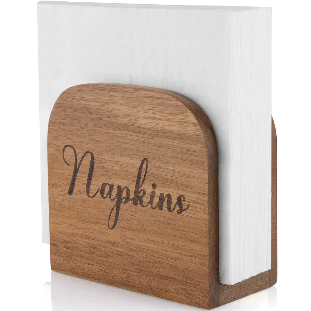 Acacia Wood Napkin Holder for Table