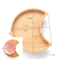 Manufacture Moon Shaped Bamboo Baby Food Plates with Suction