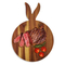 Premium Acacia Wood Charcuterie Board with Elegant Carvings