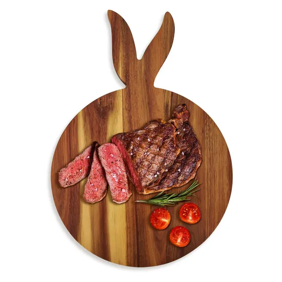 Premium Acacia Wood Charcuterie Board with Elegant Carvings