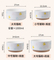 Round Custom Design Ceramic Pet Food Bowl with Wooden Base