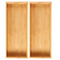 Elegant Rectangle Bamboo Tray Set of 2 Box Set for Desk, Kitchen & Vanity Drawers