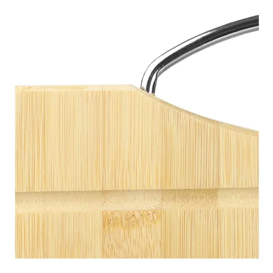 Premium Bamboo Cutting Board with Durable Stainless Steel Handle