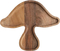 Leaf Shape Divided Acacia Wood Portion Serving Plate for Dried Fruits / Snack