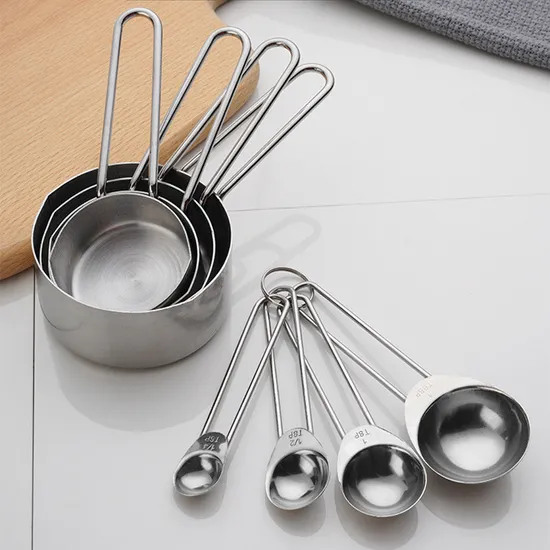 Premium Stainless Steel Measuring Scoop Set Spoon Set for Precision Cooking and Baking