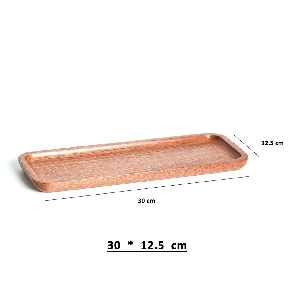 Decorative Rectangle Wood Serving Tray Tea Plate Fruit/Vegetable/Bread Tableware Tray