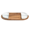 Large Acacia Wood Charcuterie Serving Board Wooden Tray with 2 Ceramic Bowls