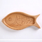 Japanese Style Leaf Shape Beech Wood Snack Plates for Home
