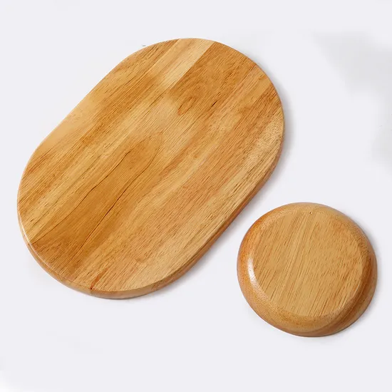 Manufacture Oval and Round Shape Beech Wood Food Tray / Plate for Home