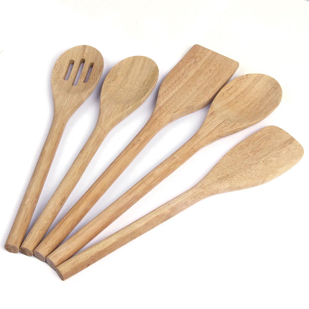 Supply Bamboo Spoon and Spatulas with Round Handle