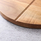 Paddle Shape Wood Pizza Serving Board with Handles and knives