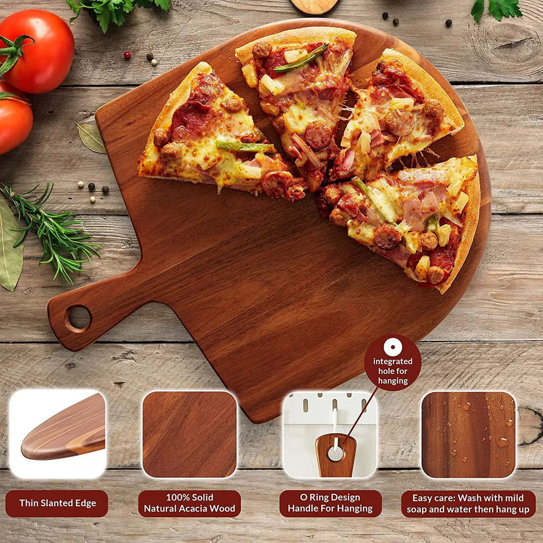 Paddle Shape Wood Pizza Serving Board Cutting Board