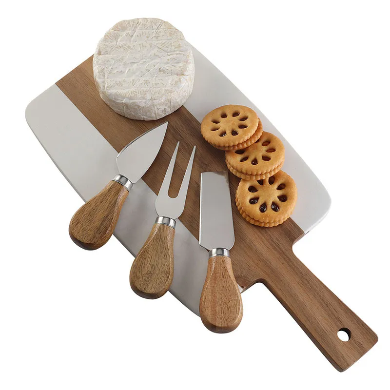 Best Selling Marble Cheese Cutting Board with Knife Set