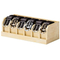 6-Grid Natural Bamboo Belt Organizer Box for Closet and Drawer
