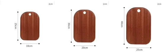 Kitchen Products Ebony Wood Cutting Board Set of 3 with Hanging Hole