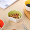 10 Inch Rotatable Bamboo Divided Serving Tray with 5 Removable Ceramic Bowls