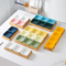 11.5 Inch 6 Compartment Ceramic Divided Serving Dish with Bamboo Serving Tray for Snacks, Candy, Appetizer