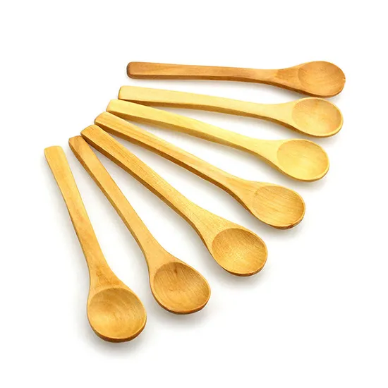 Wholesale Custom Bamboo Spoon Set for Kitchen and Camping
