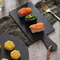 Hexagon Shape Black Slate Serving Board / Tray / Plate with Metal Handle