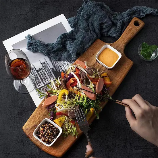 Manufacture Cheese Cutting Board Set Charcuterie Board Set Cheese Serving Platter with Ceramic Bowls