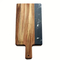 Oval Shape Modern White Marble and Wood Chopping Board