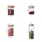 Borosilicate Glass Storage Jar with Bamboo Lid for Nut Cookie Biscuits Candy Coffee Food Packaging