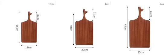 Ebony Wood Cutting Board Serving Board Set of 3 for Camping