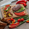 Organic Rectangle Oak Wood Cutting Board for Kitchen
