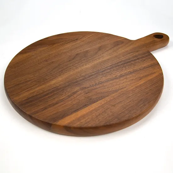 Round Walnut Wooden Chopping Board Vegetable Fruit Meat Cutting Kitchen Board