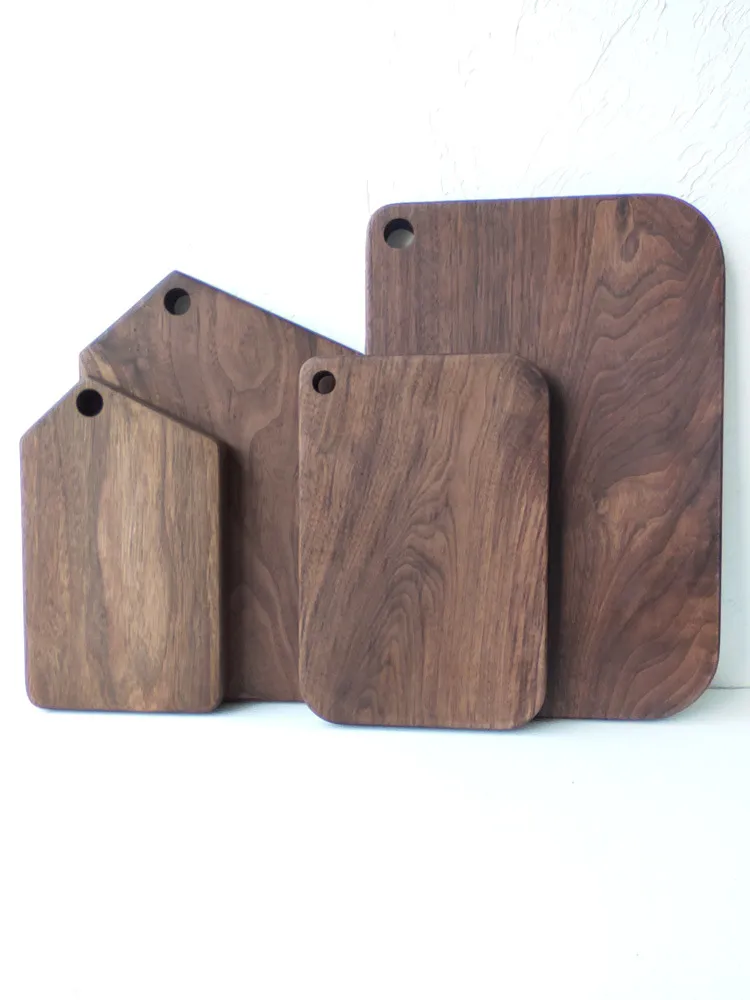 Black Walnut Wood Chopping Board Cutting Blocks Serving Plate Bread Pizza Tray