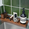 6-Piece Acacia Wood Vanity Tray Set/ Office Desk Organizer and Storage - Holds Small Items
