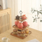 3 PCS 3 Tier Square Acacia Wooden Serving Tray Cake Display Stand for Party/ Wedding