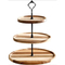 Handcrafted Acacia Wood 3-Tier Cake Stand with Removable Trays for Wedding Dessert Displays