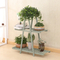 3-Layer Multi-Function Wooden Flower Rack Plant Stand Flower Shelf for Indoor Outdoor Display