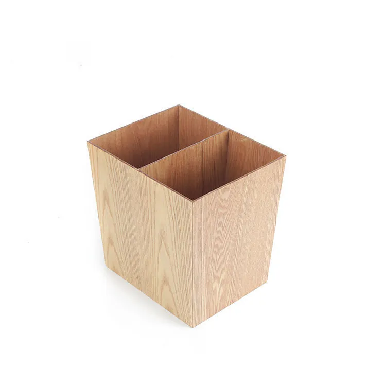 Double Ash Wood Trash Can for Kitchen / Office / Living Room