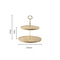 3 Tier Modern Bamboo Cake Plate Display Stand with Metal Handle