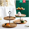 Removable 3-Tier Bamboo Cake Stand with Non-Slip Base for Professional Pastry Display
