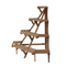 Stepped Style Solid Wood 4- Tier Corner Shelf Flower Rack Flower Pot Plant Stand