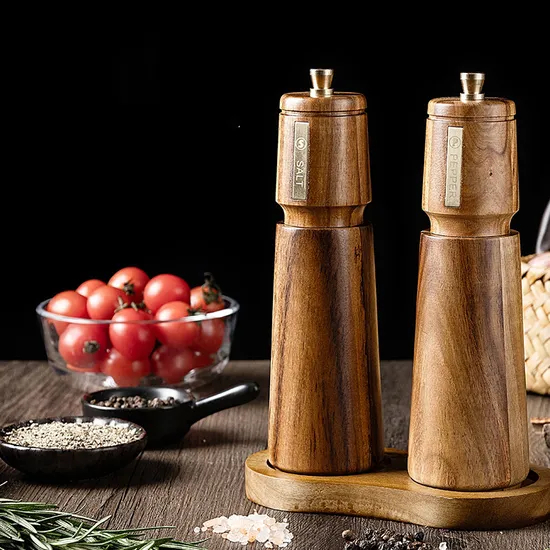 Manual Pepper Mill Pepper Grinder Set for Sea Salt and Spice