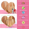 Heart Shape Acacia Wood Cutting Board Serving Board Set of 2