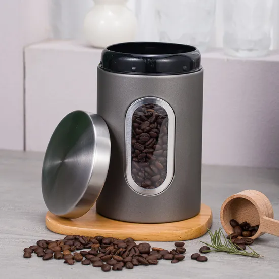 Stainless Steel Food Storage Box Canister Set for Rice Beans Coffee Storage
