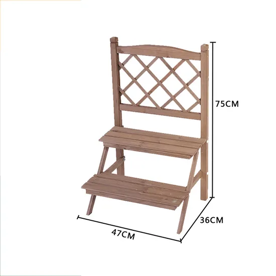 Stepped Flower Stand Vintage Plant Stand Wooden Flower Pot Holder for Garden