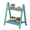 2 Tier Folding Ladder Design Wooden Plant Stand Garden Wooden Flower Pot Display