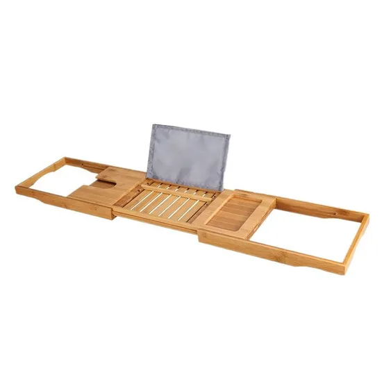 Adjustable Bamboo Bathtub Tray Caddy Tub Tray From Fujian Factory