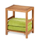 Fan-Shaped Wood Corner Storage Stool Bamboo Bathroom Corner Stool Bath Stool
